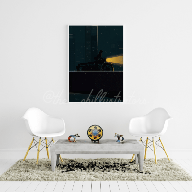 Bike and Dog lovers Wall Poster