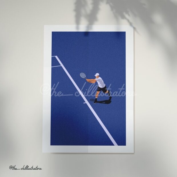 Tennis Player Wall Poster