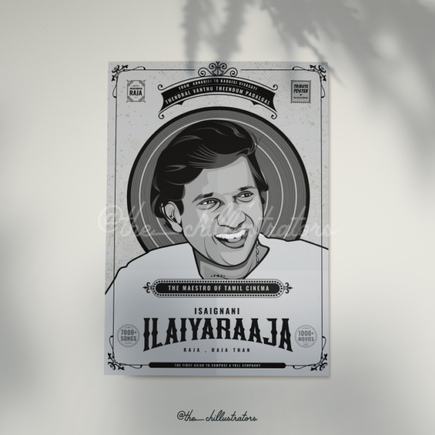 Ilaiyaraaja Retro Poster