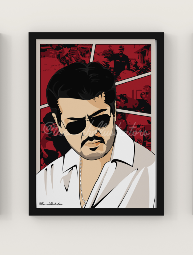 Ajith Wall poster Frame