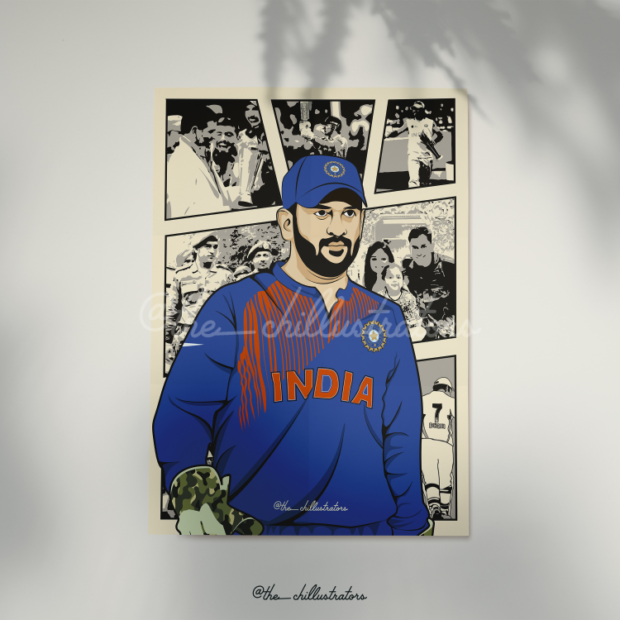 Dhoni Wall poster