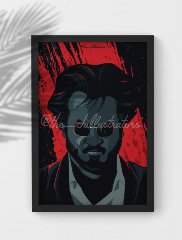 Baasha Rajni Poster Frame