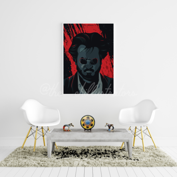 Baasha Rajni Poster Frame